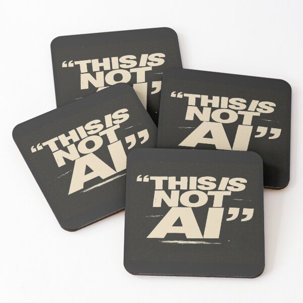 Item preview, Graphic Protest Art – “THIS IS NOT AI” Brushstroke Typography for Designers, Coders & Creators designed and sold by Bright Nest Studio.