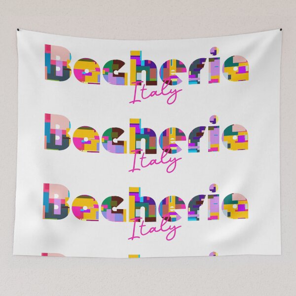 Item preview, Bagheria, Italy, Vibrant Abstract City Typography Art designed and sold by Wanderful-roads.