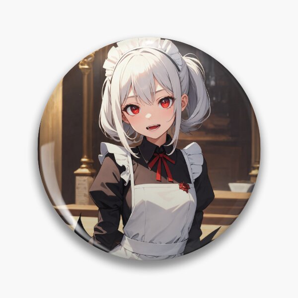 Item preview, Cute Vampire Maid in Classroom | Anime Girl with Fangs and Bat Wings designed and sold by iloveanimechibi.
