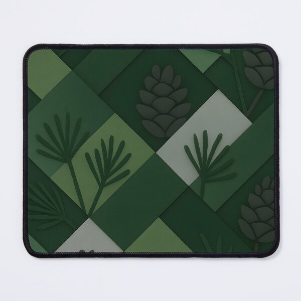 Item preview, Parallelogram Lattice x Pinaceae Art Print – Deep Forest Greens designed and sold by Artsy-With.