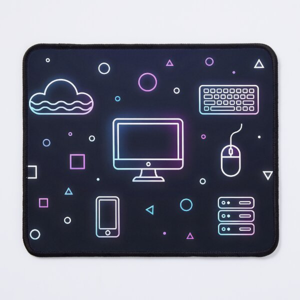 Item preview, Neon Tech Icons Cloud Connectivity Retro Digital Grid Design designed and sold by SplashTastic.