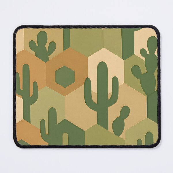 Item preview, Tessellated Hexagon x Cactaceae Art Print – Sandy Greens Palette designed and sold by Artsy-With.