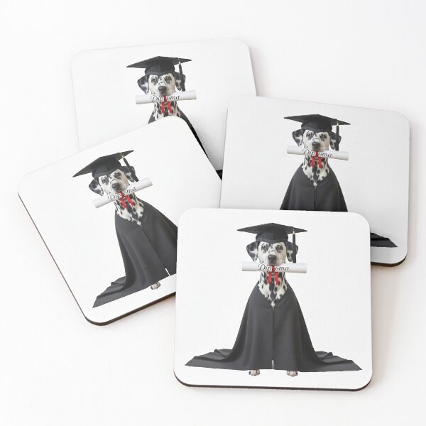 Item preview, Dog wearing graduation cap, diploma, and cape designed and sold by PetPeter.