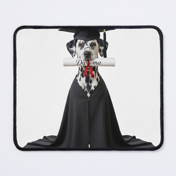 Item preview, Dog wearing graduation cap, diploma, and cape designed and sold by PetPeter.