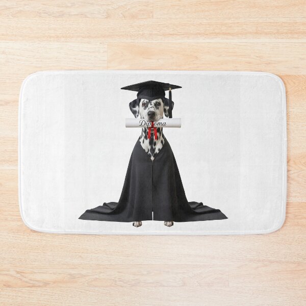 Item preview, Dog wearing graduation cap, diploma, and cape designed and sold by PetPeter.