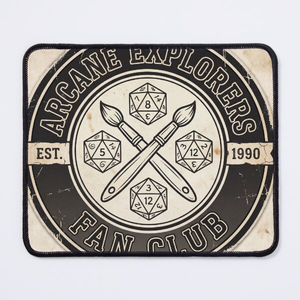 Item preview, Arcane Explorers Fan Club – Vintage Dice Emblem Inspired by Will Byers Fan Club Aesthetic designed and sold by AbstractAuraArt.