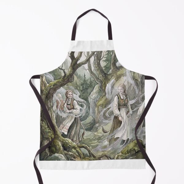 Item preview, Hulder Ethereal Valley Folk creature of folklore watercolor artwork illustration designed and sold by Vintage Designs +.