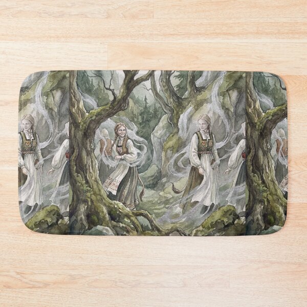 Item preview, Hulder Ethereal Valley Folk creature of folklore watercolor artwork illustration designed and sold by Vintage Designs +.