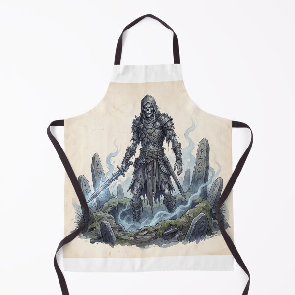 Item preview, Draugar Spectral Warrior creature of folklore watercolor artwork illustration designed and sold by Vintage Designs +.
