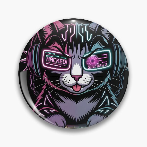 Item preview, Cyberpunk Hacker Cat – RGB Neon Gamer Art designed and sold by SoulenCify.