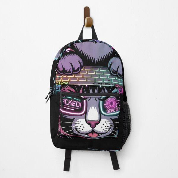 Item preview, Cyberpunk Hacker Cat – RGB Neon Gamer Art designed and sold by SoulenCify.