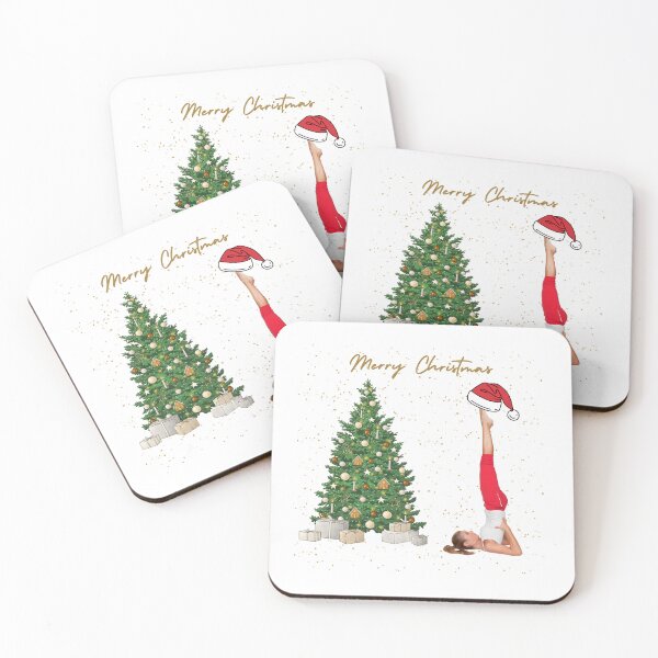 Item preview, christmas yoga vibes designed and sold by Hillys Digital collage.