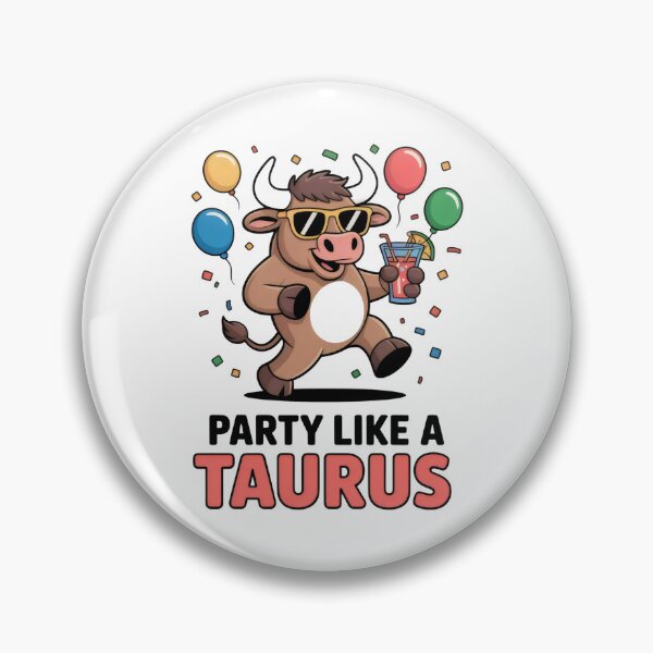 Item preview, Bull at the party. designed and sold by MyHappyArtShop.