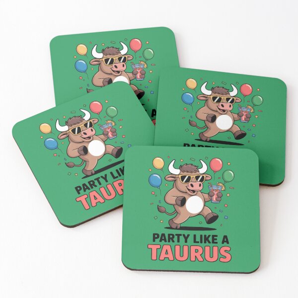 Item preview, Bull at the party. designed and sold by MyHappyArtShop.