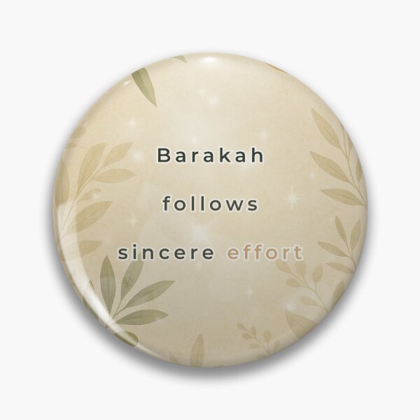 Item preview, Barakah Follows Sincere Effort – Islamic Motivation Quote Art designed and sold by BlessedStudio31.