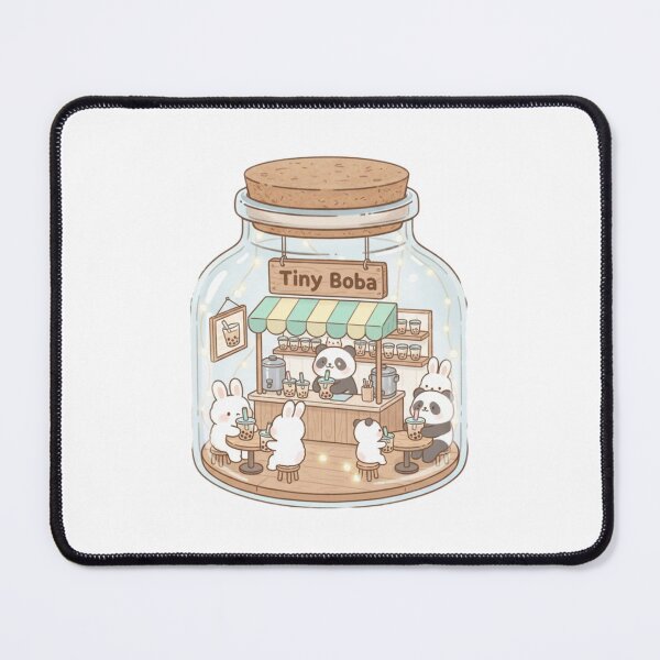 Item preview, Boba shop tiny terrarium cottagecore aesthetic kawaii cute designed and sold by CheeseBlueprint.