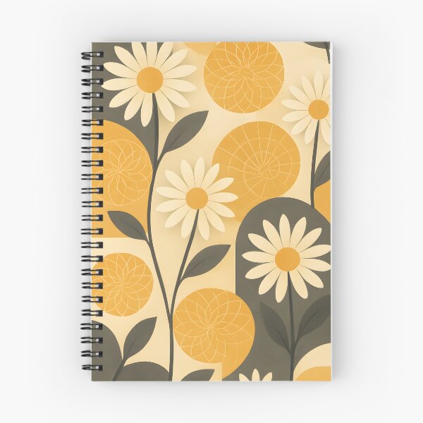 Item preview, Fractal Phyllotaxis x Asteraceae Art Print – Daisy Gold Palette designed and sold by Artsy-With.