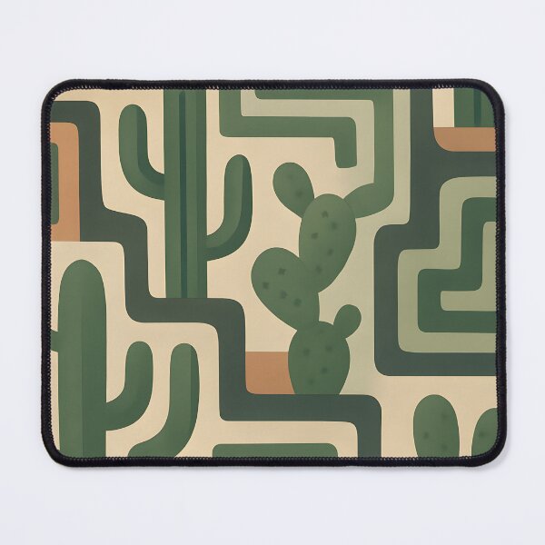 Item preview, Labyrinth x Cactaceae Art Print – Spiky Greens & Earth Palette designed and sold by Artsy-With.