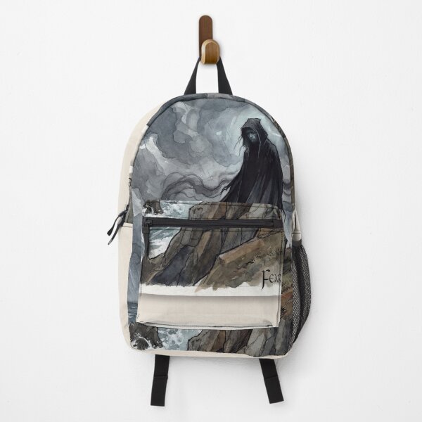 Item preview, Fear of Dubh on the Cliffs of Despair creature of folklore watercolor artwork illustration designed and sold by Vintage Designs +.