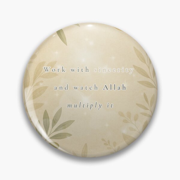 Item preview, Work With Sincerity and Watch Allah Multiply It – Islamic Barakah Quote Art designed and sold by BlessedStudio31.