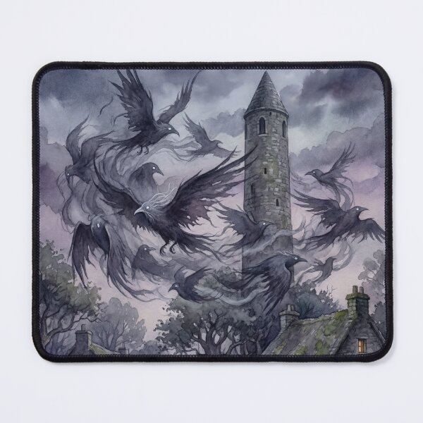 Item preview, Sluagh Twilight Tower of Souls creature of folklore watercolor artwork illustration designed and sold by Vintage Designs +.