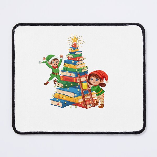Item preview, Cute Elves and Book Stack Tree designed and sold by ankeyhooba.