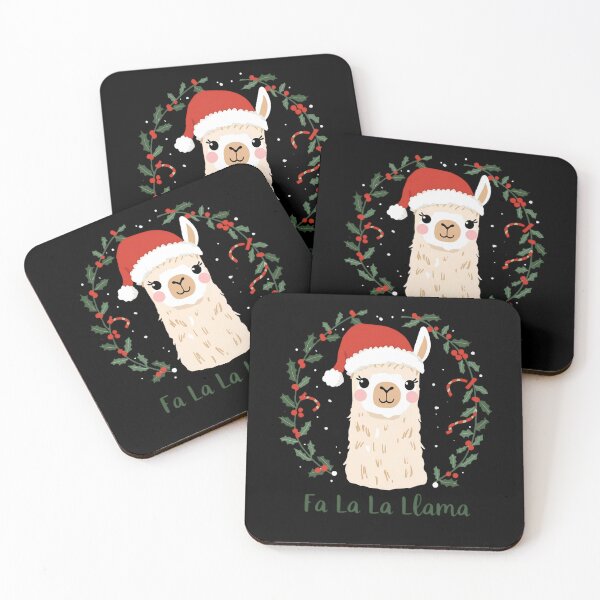 Item preview, Fa La Llama with cute llama in Santa hat 9 designed and sold by Neon G.