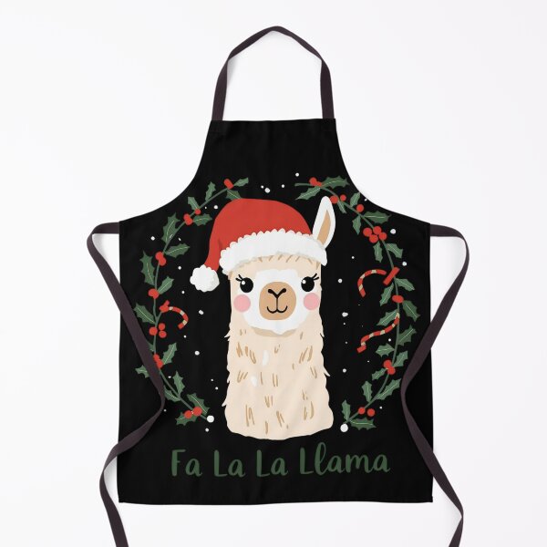 Item preview, Fa La Llama with cute llama in Santa hat 9 designed and sold by Neon G.