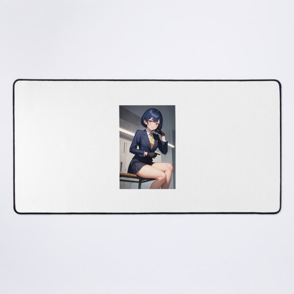 Item preview, Cool Anime Girl in Navy Suit and Yellow Tie | Cute Agent Officer designed and sold by iloveanimechibi.