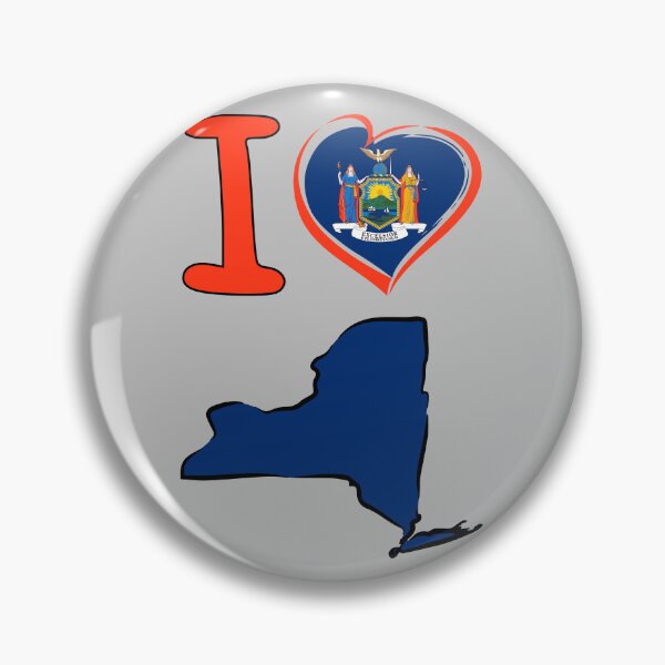 Item preview, I Love New York State Emblem Map T-Shirt | Excelsior Pride Gift designed and sold by mashmosh.