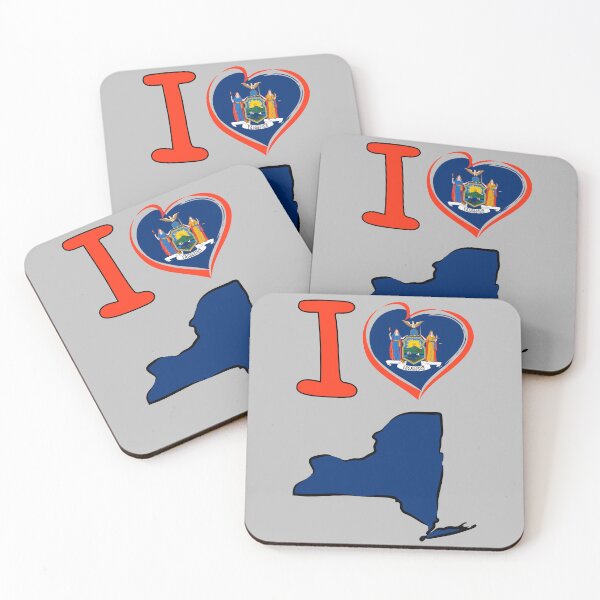 Item preview, I Love New York State Emblem Map T-Shirt | Excelsior Pride Gift designed and sold by mashmosh.