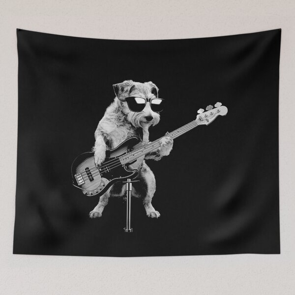Item preview, Rock Dog Playing Guitar designed and sold by AdelinaPi.