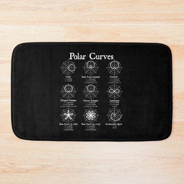 Item preview, Nerdy Vintage Polar Curves Math Teacher White Text designed and sold by MathWare MathClips.
