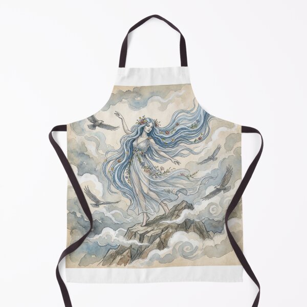 Item preview, Slavic Vila creature of folklore watercolor artwork illustration designed and sold by Vintage Designs +.