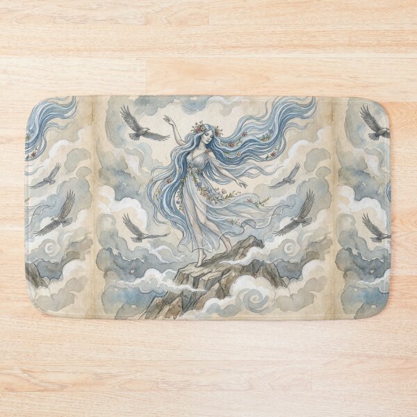 Item preview, Slavic Vila creature of folklore watercolor artwork illustration designed and sold by Vintage Designs +.