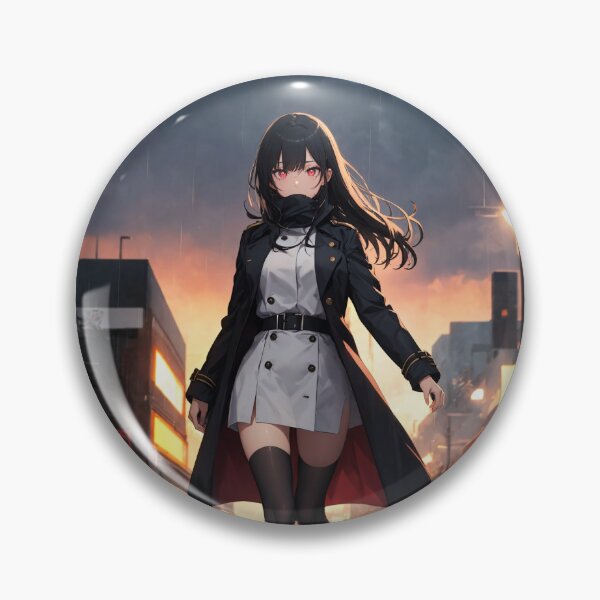 Item preview, Cool Anime Girl in Trench Coat | Dark Streetwear Detective Spy designed and sold by iloveanimechibi.