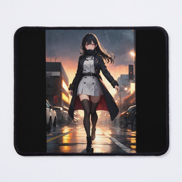 Item preview, Cool Anime Girl in Trench Coat | Dark Streetwear Detective Spy designed and sold by iloveanimechibi.