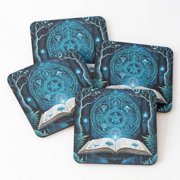 Item preview, Glowing Blue Pentagram & Magic Circle Spell Book designed and sold by IdeaSmith.