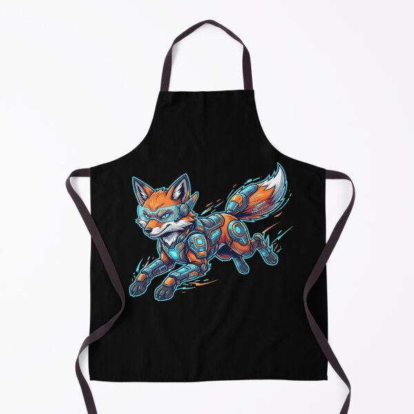 Item preview, Cyberpunk Fox Mascot – Neon Tech Runner designed and sold by SoulenCify.