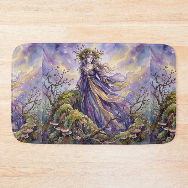 Item preview, Regal Fae Hawthorn Emergence creature of folklore watercolor artwork illustration designed and sold by Vintage Designs +.