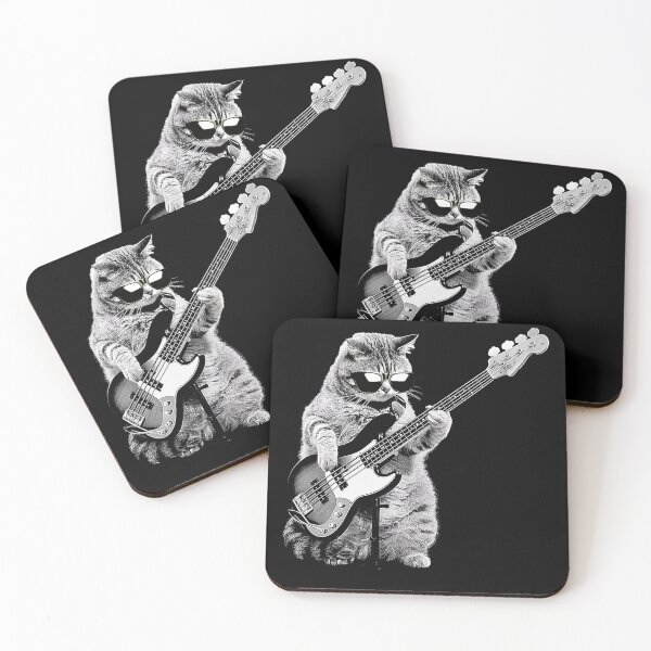 Item preview, Rock Cat Playing Guitar designed and sold by AdelinaPi.