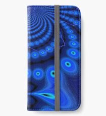 blaue elektrische Welt iPhone Flip-Case/Hülle/Klebefolie