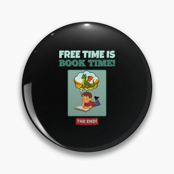 Item preview, Free Time Is Book Time! | Calm Reading Design with Sitting Dragon Thought Bubble designed and sold by Manic Merch Designs.