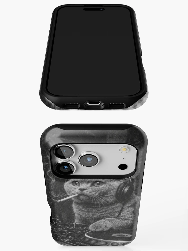 Thumbnail 3 of 4, iPhone Case, Cat Rave designed and sold by Stefan Slater.