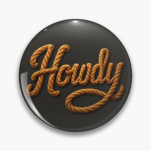 Item preview, 3D Howdy Rope Cursive Typography Cowboy Western  designed and sold by TackyTime.
