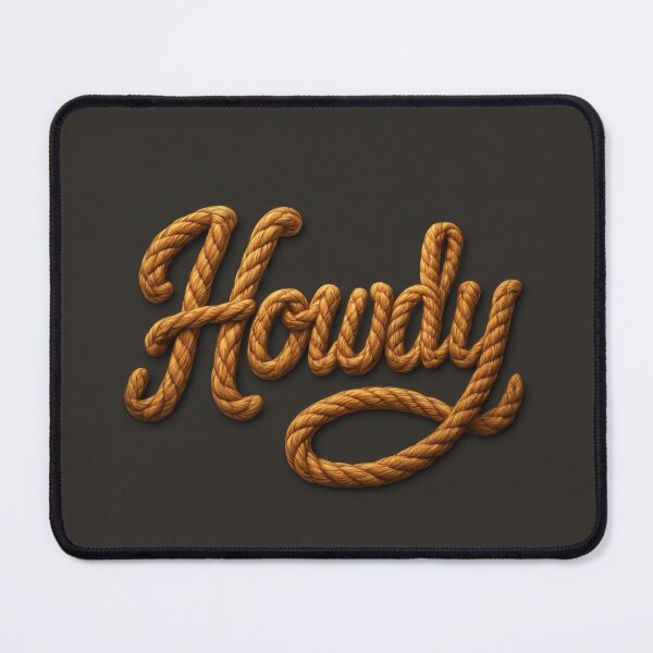 Item preview, 3D Howdy Rope Cursive Typography Cowboy Western  designed and sold by TackyTime.