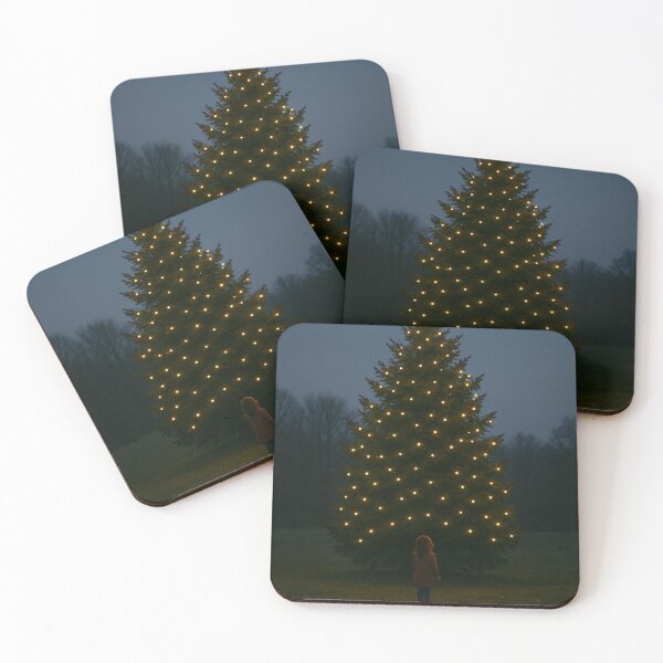 Item preview, Girl Under Glowing Tree Lights – Dreamy Night Wonder Aesthetic Art designed and sold by MysticPurpleHue.
