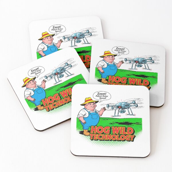 Item preview, Comic Book Style Hog Technology Funny Farmer Pig Drone designed and sold by SholoStudio.