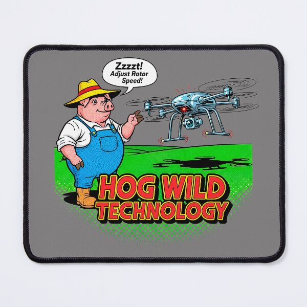 Item preview, Comic Book Style Hog Technology Funny Farmer Pig Drone designed and sold by SholoStudio.