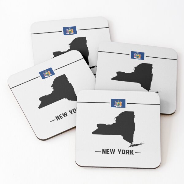 Item preview, New York State Pride, Minimalist Map & Flag Tee designed and sold by mashmosh.